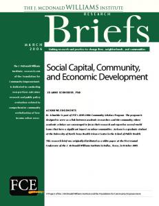 Social Capital, Community, and Economic Development - CiteSeerX