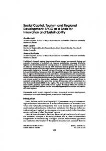 Social Capital, Tourism and Regional Development - CiteSeerX