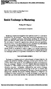 Social exchange in marketing