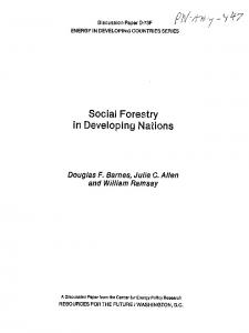 Social Forestry - USAID