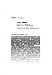 Social health insurance financing