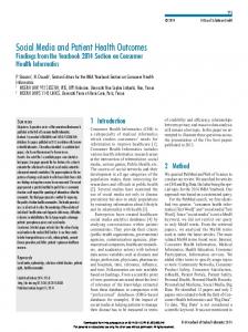 Social Media and Patient Health Outcomes