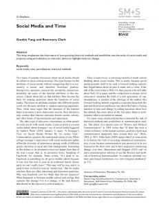 Social Media and Time - SAGE Journals