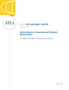 Social Media in International Student Recruitment - Association of ...