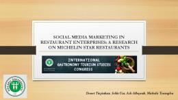 social media marketing in restaurant enterprises: a