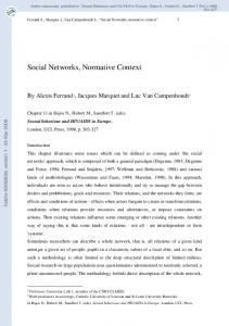 Social Networks, Normative Context