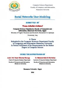 Social Networks User Modeling