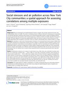 Social stressors and air pollution across New York City ... - CiteSeerX