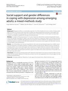 Social support and gender differences in coping with ... - Springer Link