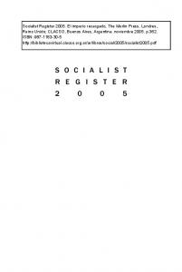 Socialist register 2005 - Clacso