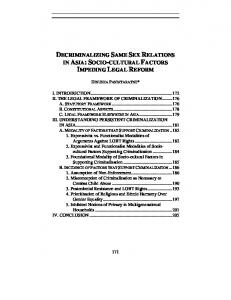 socio-cultural factors impeding legal reform - American University ...