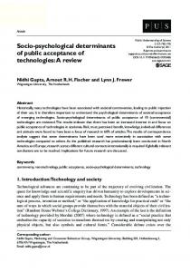 Socio-psychological determinants of public acceptance of ...