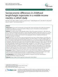 Socioeconomic differences in childhood length/height ... - BioMedSearch
