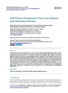 Soft Tissue Chondroma - Scientific Research Publishing