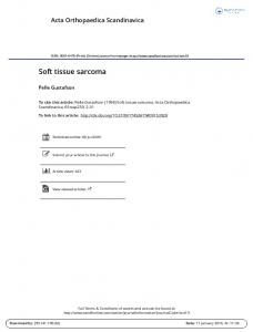 Soft tissue sarcoma