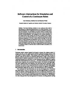 Software Abstractions for Simulation and Control of a Continuum Robot