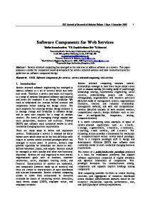 Software Components for Web Services