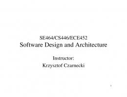 Software Design and Architecture