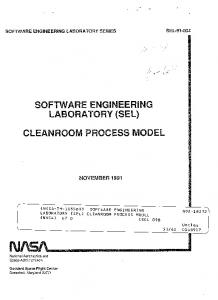 SOFTWARE ENGINEERING LABORATORY (SEL) - NASA Technical ...