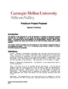 Software Engineering Technology Tract Practicum Proposal