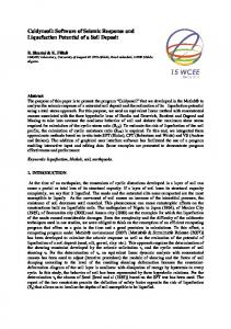 Software of Seismic Response and Liquefaction ...