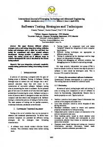 Software Testing Strategies and Techniques