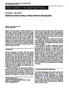 Software tools for safety-critical software development - McMaster CAS ...