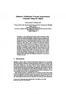 Software Verification Process Improvement ... - Semantic Scholar