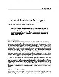 Soil and Fertilizer Nitrogen