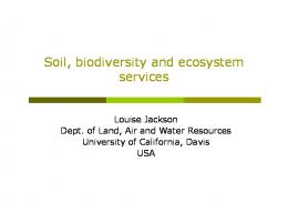 Soil, biodiversity and ecosystem services - Food and Agriculture ...