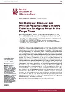 Soil Biological, Chemical, and Physical Properties After a ... - SciELO