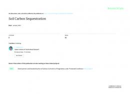 Soil Carbon Sequestration