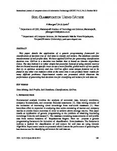 soil classification using gatree - CiteSeerX