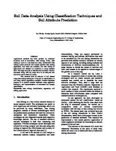 Soil Data Analysis Using Classification Techniques and Soil ... - arXiv