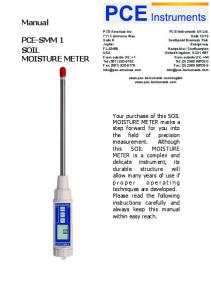 SOIL MOISTURE METER - PCE Instruments