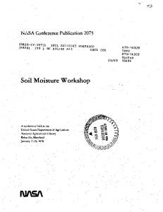 Soil Moisture Workshop