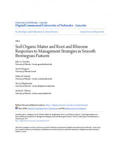 Soil Organic Matter and Root and Rhizome Responses to ...