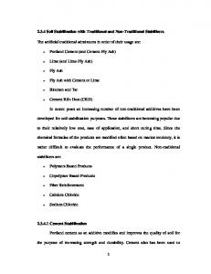 Soil Stabilization by Using Additives