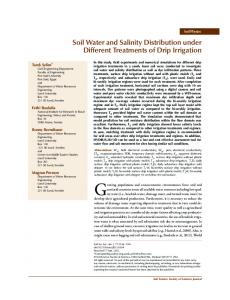 Soil Water and Salinity Distribution under Different ...