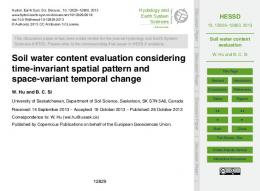 Soil water content evaluation - hessd