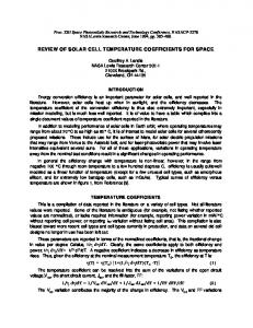 Solar Cell Temperature Coefficients