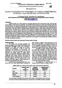 Solar photocatalytic treatment of phenolic wastewater - CiteSeerX