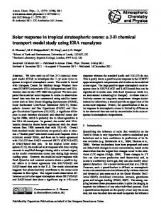 Solar response in tropical stratospheric ozone: a 3