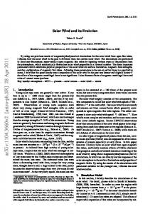 Solar Wind and its Evolution