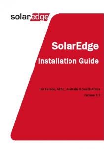 SolarEdge Inverter Installation Guide