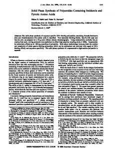 Solid Phase Synthesis of Polyamides Containing Imidazole and ...