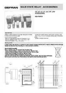 SOLID STATE RELAY - ACCESSORIES