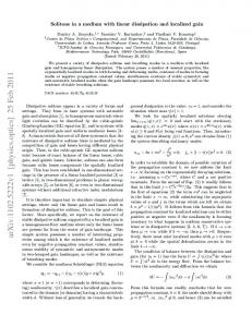 Solitons in a medium with linear dissipation and localized gain