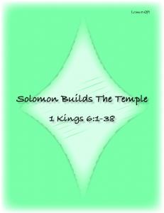 Solomon Builds The Temple