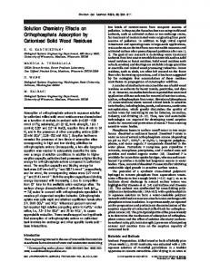 Solution Chemistry Effects on Orthophosphate ... - ACS Publications